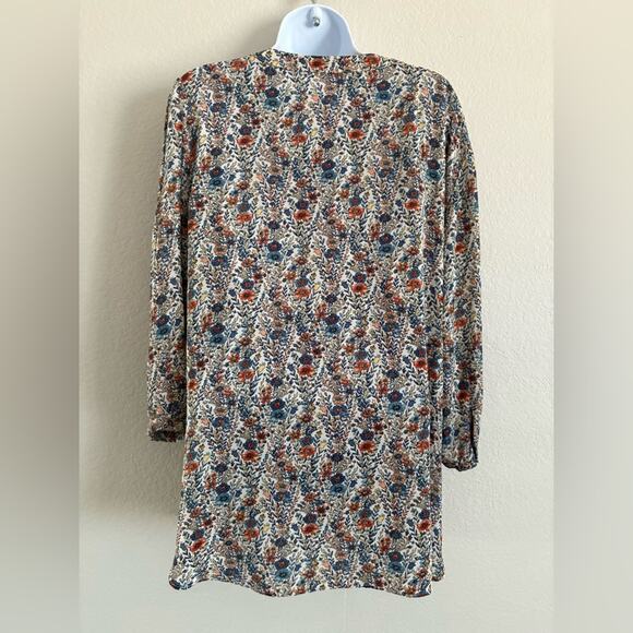 Rose + Olive Floral Boho Blouse 2x - Picture 7 of 11